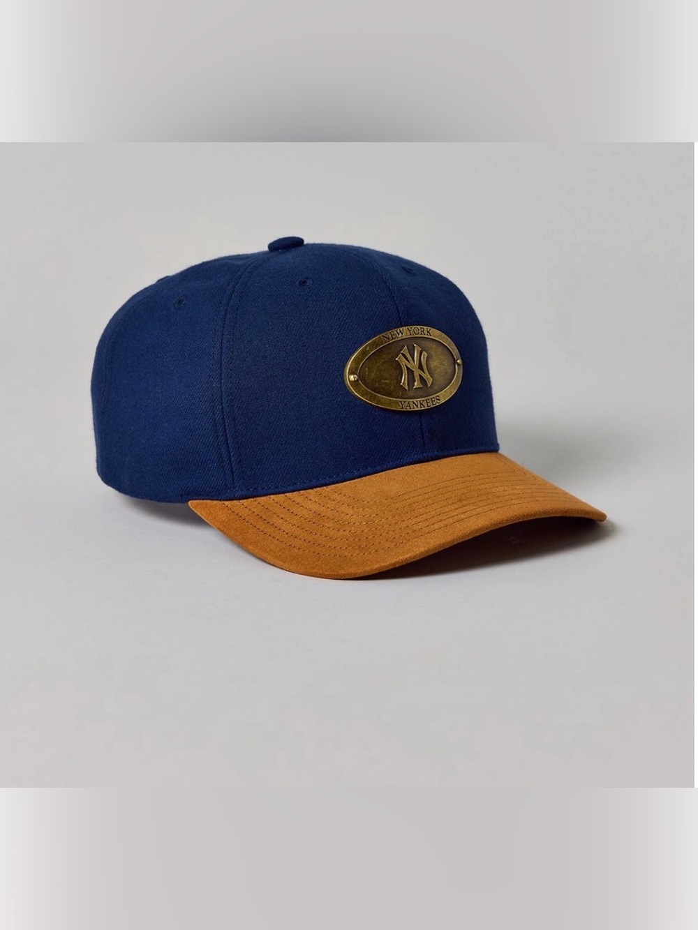 Mitchell & Ness MLB New York Yankees Metal Logo Snapback Hat Cap Navy